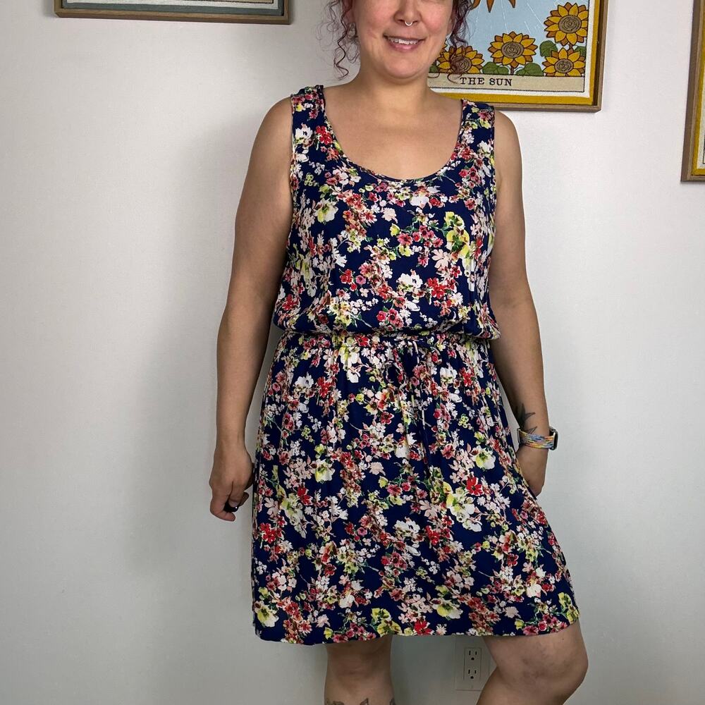 Plus size forever 21 floral sleeveless dress 2x